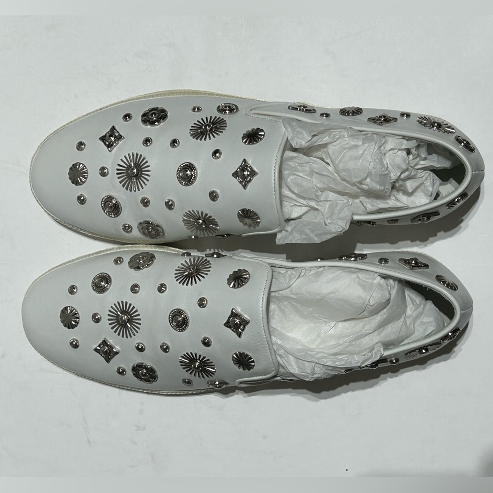 TOGA VIRILIS - White Leather Metal Slip-On